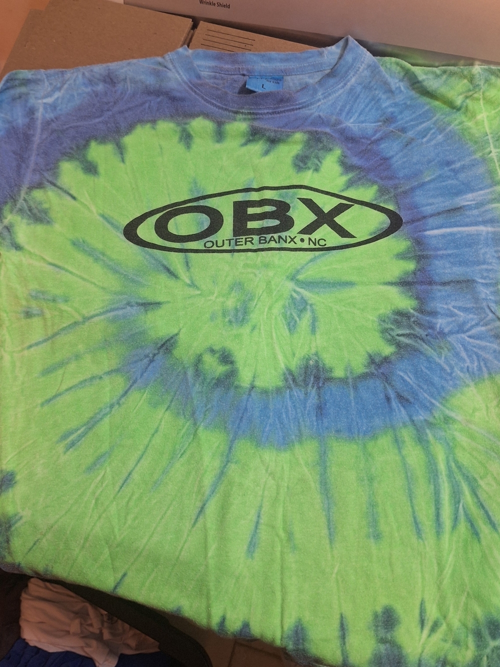Kids Tie-Dye Short Sleeve Tee — Green & Blue
